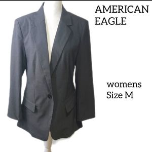 AMERICAN EAGLE WOMENS SUIT JACKET GREY COLOR SIZE M